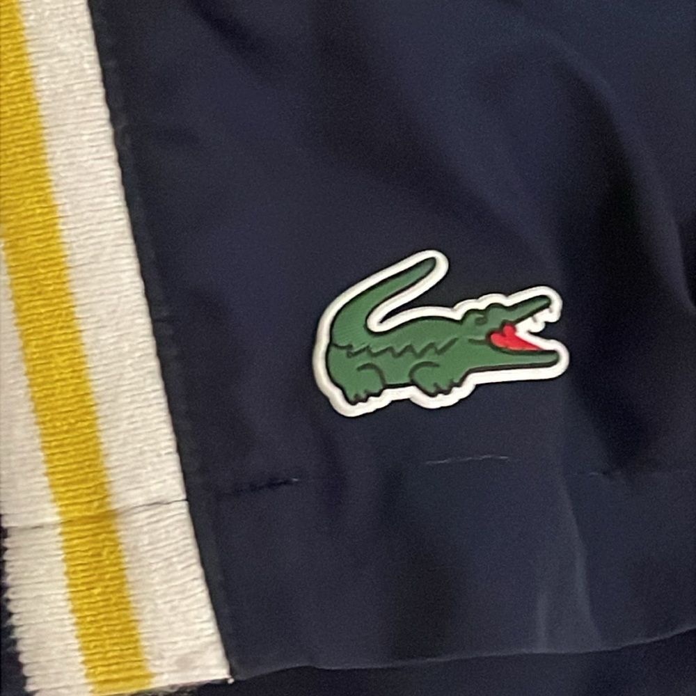 Lacoste Sport Blue Pull-on Contrast Bands Tennis Shorts Mens Size 4XL GH6908 - Picture 7 of 14
